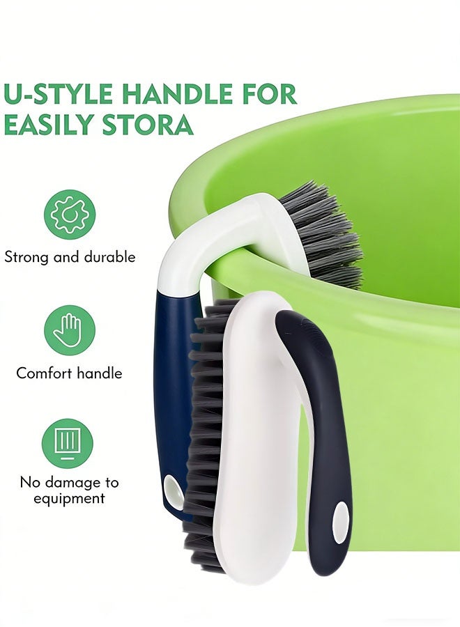 Happy D 2PCS Scrub Brush, Heavy-Duty Scrub Brushes for Cleaning with Stiff Bristles Cleaning Brush for Shower, Bathroom, Carpet, Kitchen and Bathtub Scrubber - Image 4