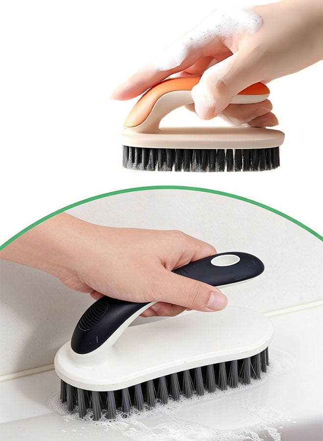 Happy D 2PCS Scrub Brush, Heavy-Duty Scrub Brushes for Cleaning with Stiff Bristles Cleaning Brush for Shower, Bathroom, Carpet, Kitchen and Bathtub Scrubber - Image 2
