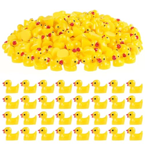 GliSun 120 Pieces Mini Resin Ducks Tiny Duck for Garden Micro Landscape Ornament Dollhouse Prank Christmas Falloween Birthday Party Favors DIY Decoration Craft - Image 1