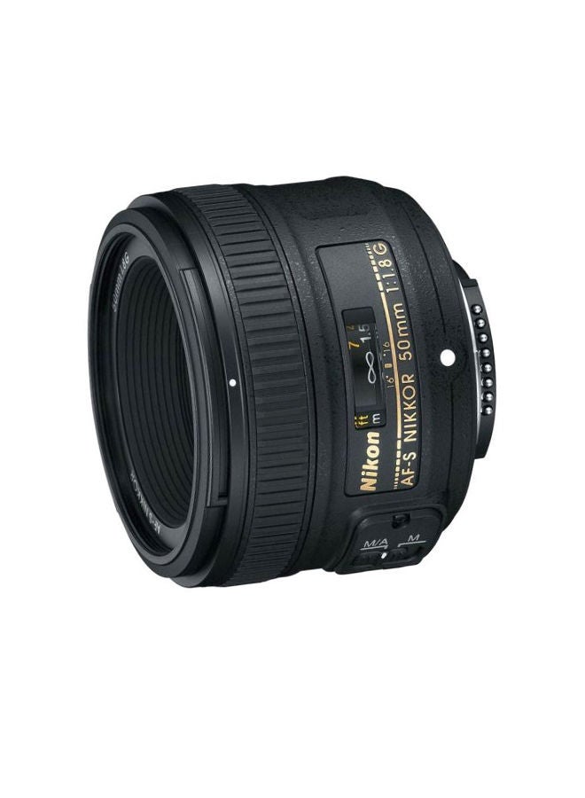 نيكون عدسة كاميرا نيكور AF-S ببعد بؤري 50 مم وفتحة عدسة f/1.8G لكاميرا نيكون أسود - Image 4