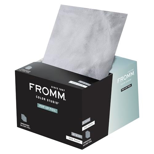 Fromm Pop Up Hair Foils, Silver Foils, Cosmetology Supplies, Hairstylist Essentials, Lightweight, Ideal for Highlighting and Coloring, Precut, 5" x 11", 500 Foil Sheets - Image 1