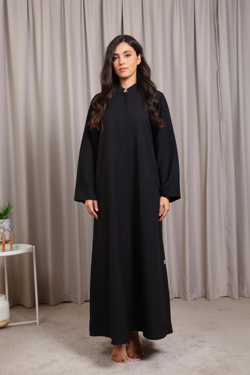 Nikias Nikias Crepe Full Zip Abaya – Modern & Effortless Style