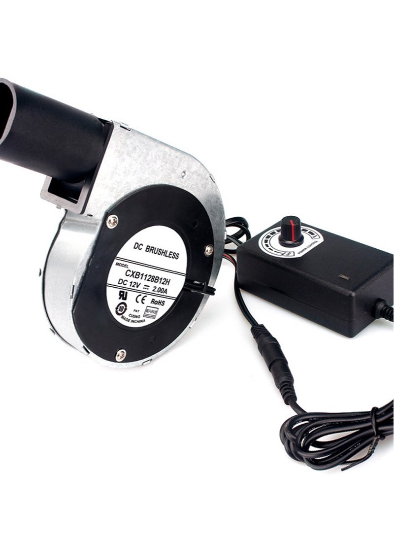 High Temperature Resistant Metal Turbine Blower Grill Wood Stove Adjustable Speed BBQ Fan Air Blower Fast Fire Starter Portable for Outdoor Barbecues Fire Bellow, Camping Cooking, Wood Stove, Charcoal Starter  - Image 1