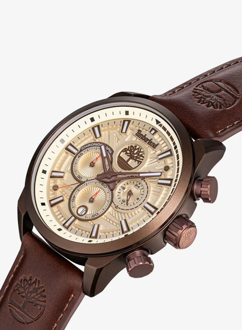 تمبرلاند Henniker II Cream Dial 3 Interchangeable Straps Multifunction Watch for Men, 46mm