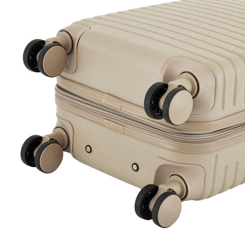 kensie 22" Graceful Hardside Carry-On Luggage, Light Taupe - Image 3