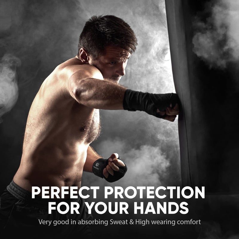 FIGHTR فايتر® لفائف اليد للملاكمة 160 بوصة، لفائف شبه مرنة مع حلقة للإبهام للملاكمة، MMA، موياي تاي وفنون القتال - Image 3