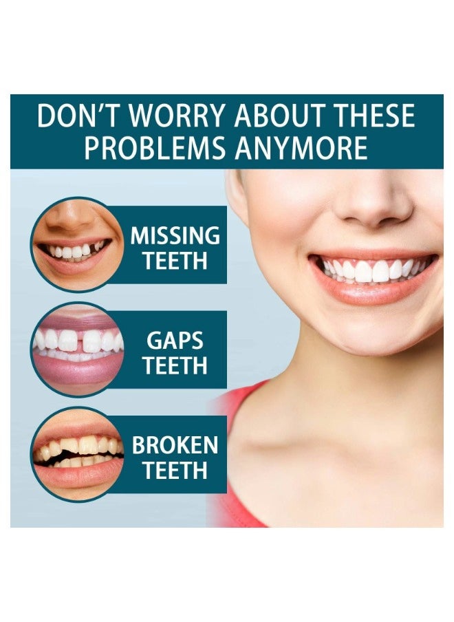 EELHOE Teeth Veneers Anti-true Braces Snap On Smile Teeth Whitening Denture Teeth Comfortable Veneer Cover Teeth Dental Restoration Kit Temporary Denture Mold  - Image 5