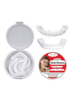 EELHOE Teeth Veneers Anti-true Braces Snap On Smile Teeth Whitening Denture Teeth Comfortable Veneer Cover Teeth Dental Restoration Kit Temporary Denture Mold  - Image 1
