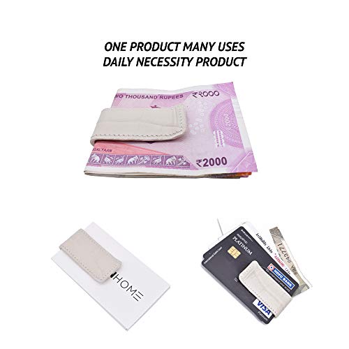 Adamis Minimalist Slim Leather Money Clip Wallet and Credit Card Holder for Men and Women Slim Design Front Pocket, 7 cm, W336 Beige - Image 3
