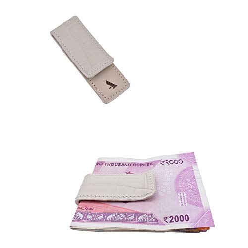 Adamis Minimalist Slim Leather Money Clip Wallet and Credit Card Holder for Men and Women Slim Design Front Pocket, 7 cm, W336 Beige - Image 1