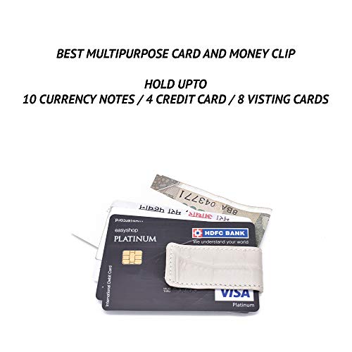 Adamis Minimalist Slim Leather Money Clip Wallet and Credit Card Holder for Men and Women Slim Design Front Pocket, 7 cm, W336 Beige - Image 5