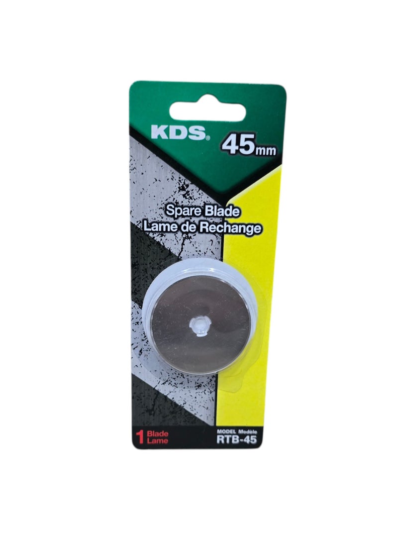 KDS RTB-45 Replacement Cutting Blade 45mm for Utility & Rotary Cutter – 1 Piece - Image 1