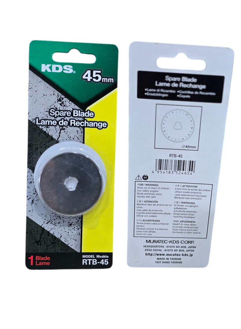 KDS RTB-45 Replacement Cutting Blade 45mm for Utility & Rotary Cutter – 1 Piece - Image 4