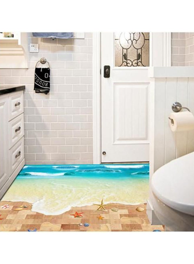 اليشمك ملصق جداري وأرضي 2 في 1 يمثل شاطئ متعدد الألوان 90 x 60سم - Image 3