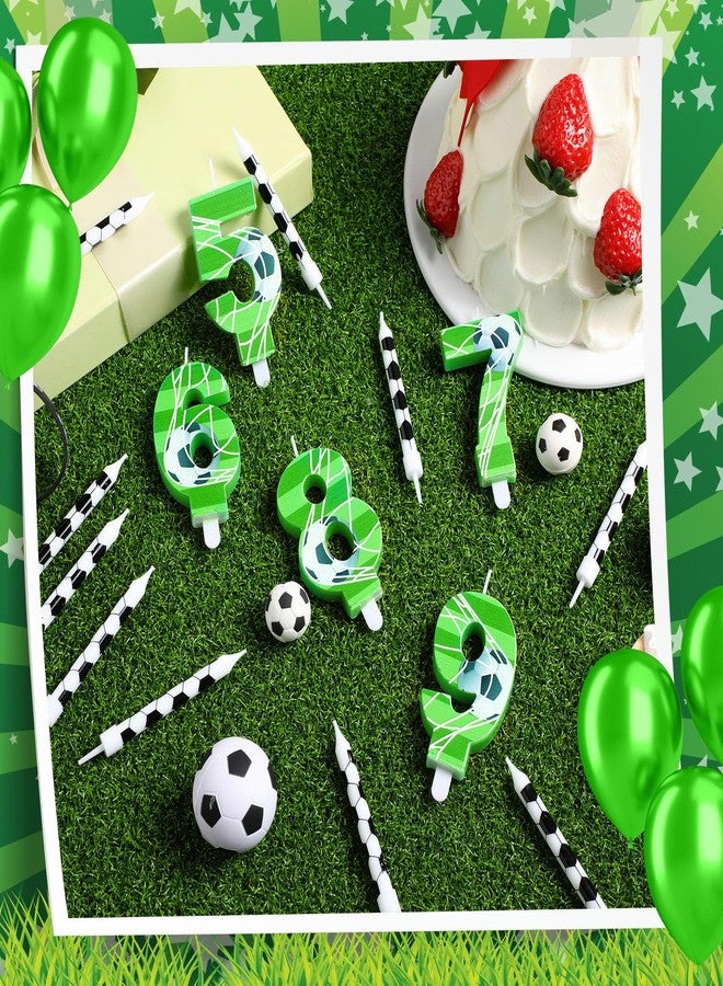 Photect 11 Pcs Soccer Birthday Candles Number Candle Cake Topper Decor Soccer Themed Birthday Cake Decorations for Boys Girls Kids Party Supplies Decor (Number 7) - Image 5