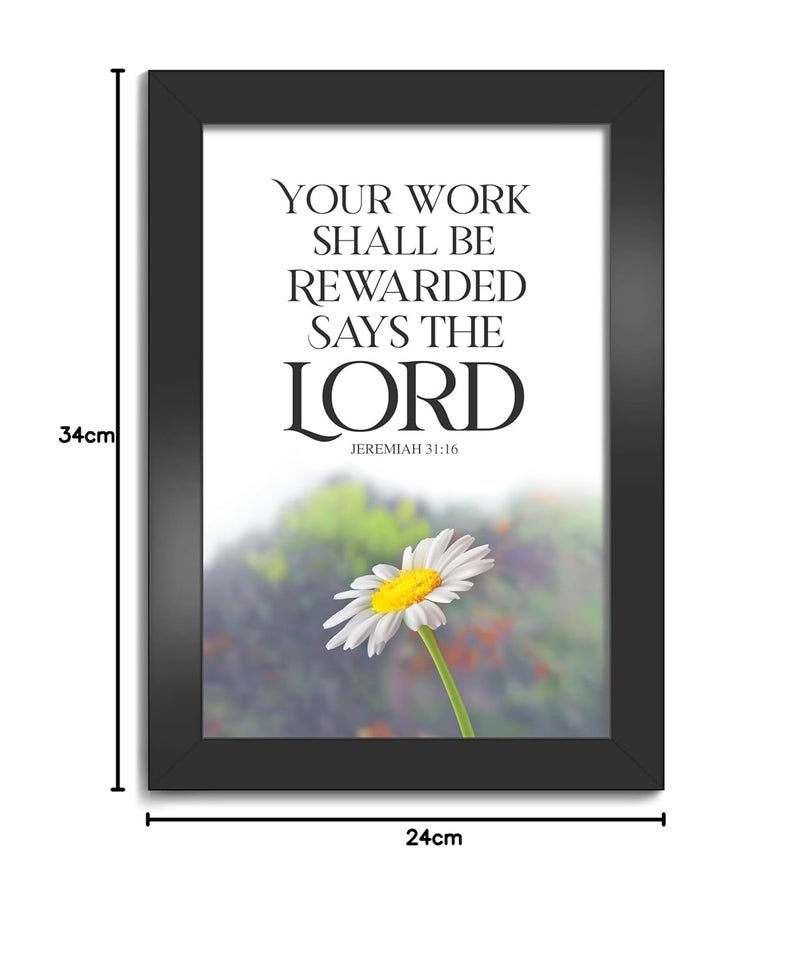 Elben Creatives Your Work Shall Be Rewarded Jeremiah 3116 Bible Verse Photo Frame Home Dcor - Image 2