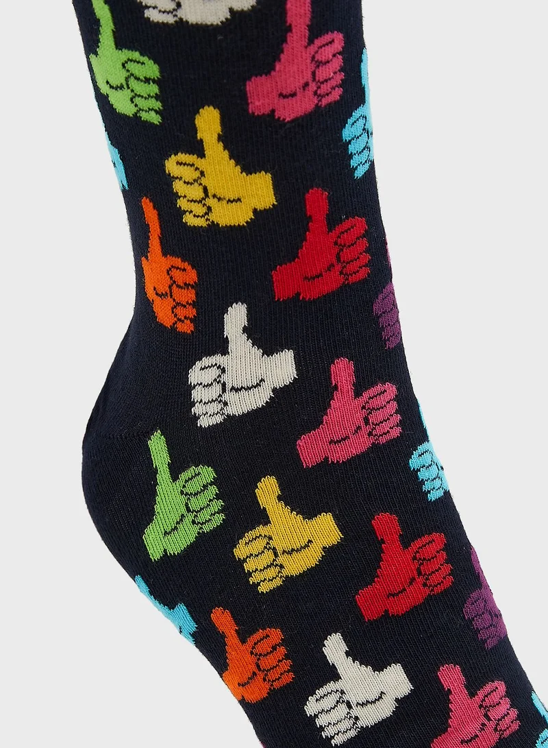 Happy Socks Thumbs Up Crew Socks