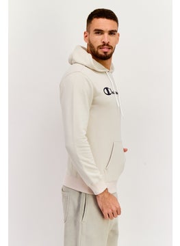 Champion Men Sportswear Fit Long Sleeves Outdoor Hoodies, Beige  - Image 2
