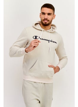 Champion Men Sportswear Fit Long Sleeves Outdoor Hoodies, Beige  - Image 1