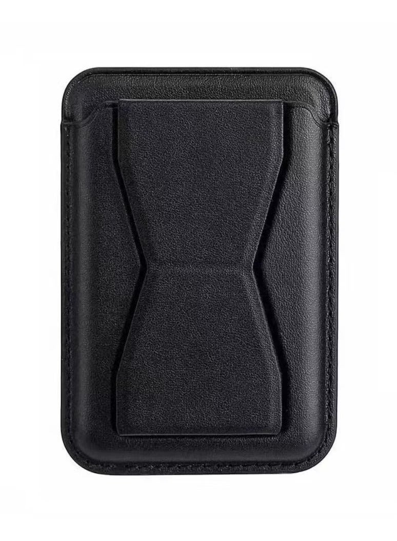 ELTRAZONE MagSafe Leather Bracket Clip Stand & Card Holder – Premium Leather Wallet for iPhone with Magnetic Attachment, Convenient Stand & Card Slot – Stylish and Functional Accessory for iPhone 12, 13, 14, 15, and More - Image 1