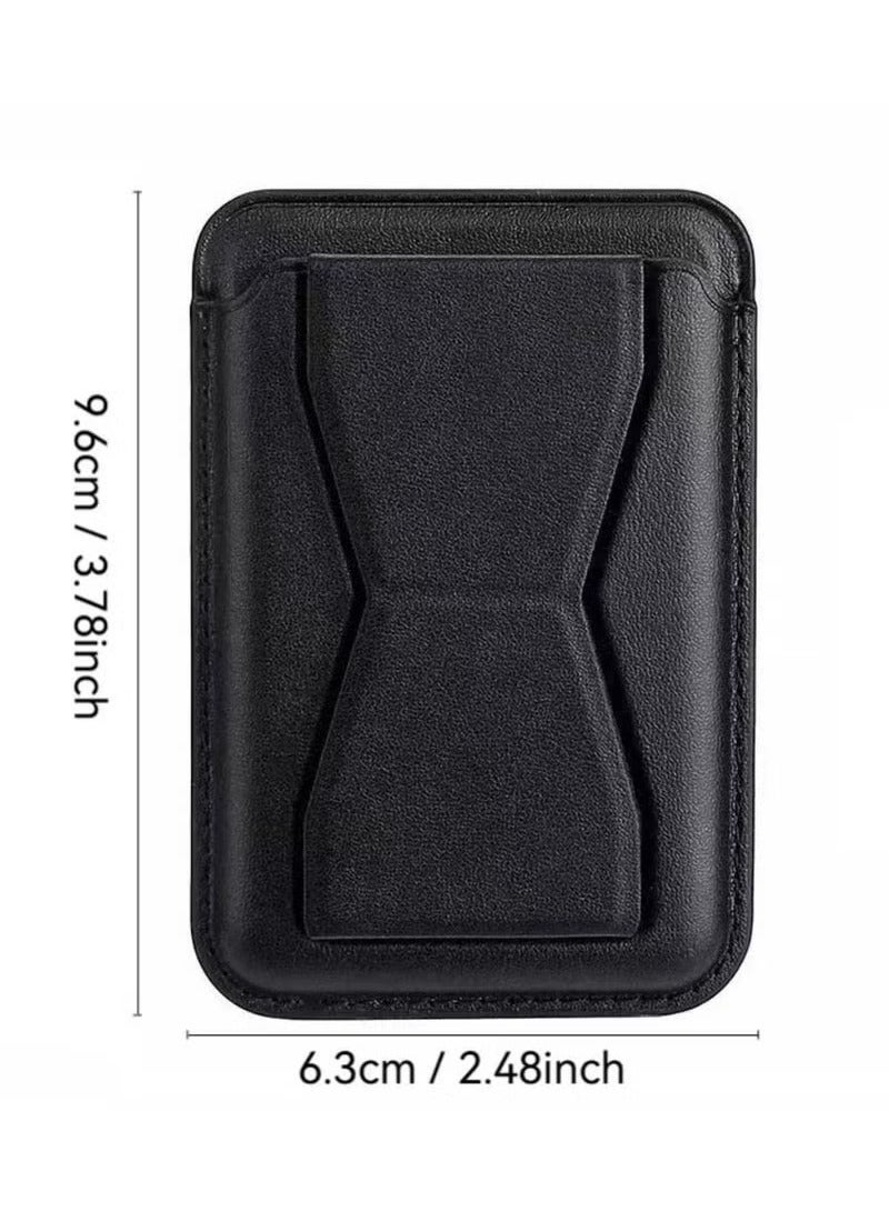 ELTRAZONE MagSafe Leather Bracket Clip Stand & Card Holder – Premium Leather Wallet for iPhone with Magnetic Attachment, Convenient Stand & Card Slot – Stylish and Functional Accessory for iPhone 12, 13, 14, 15, and More - Image 4