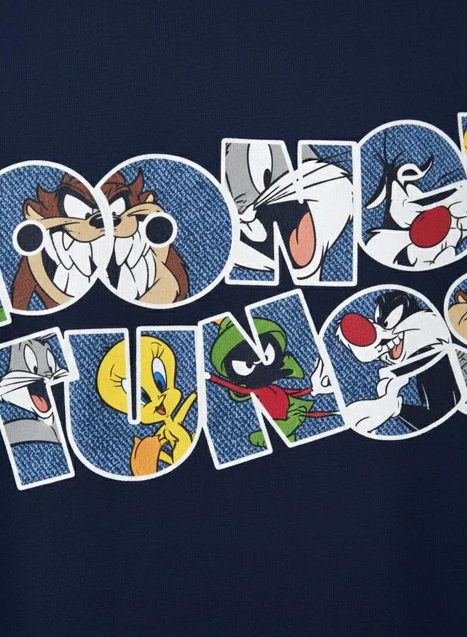Looney Tunes Men Blue Looney Tunes Graphic T-Shirt