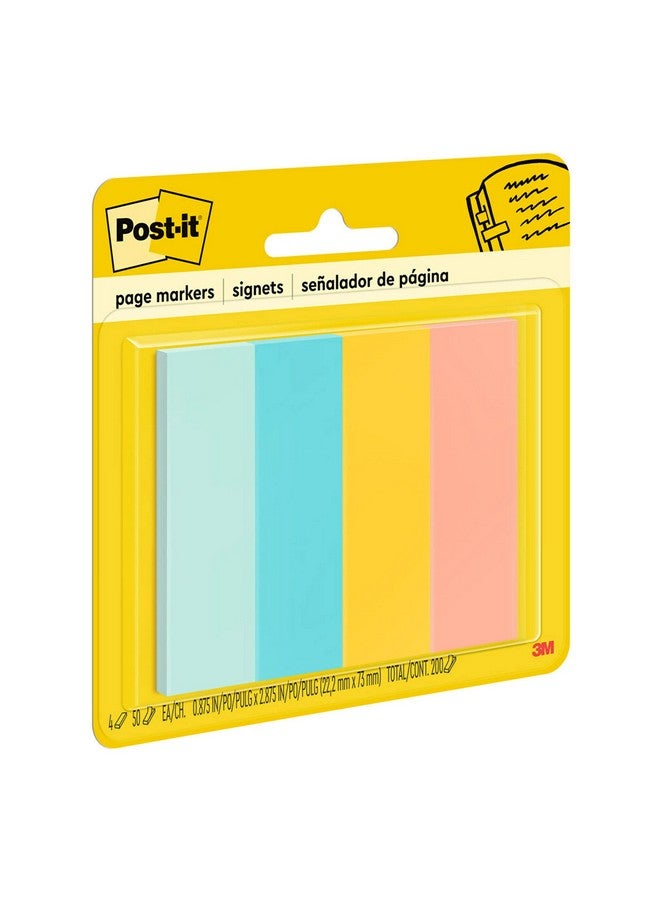 Post-it Page Markers Assorted Colors 1 In X 3 In 50 Sheets/Pad 4 Pads/Pack (6714Af) - Image 3
