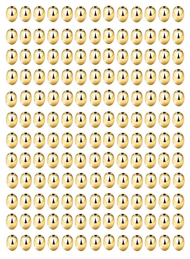 WOCRAFT 200 pcs 3mm Gold Plated Long-Lasting Smooth Round Spacer Brass Beads Tarnish Resistant Seamless Loose Connector Beads for DIY Bracelet Jewelry Making (Round 3mm-200pcs) - Image 1