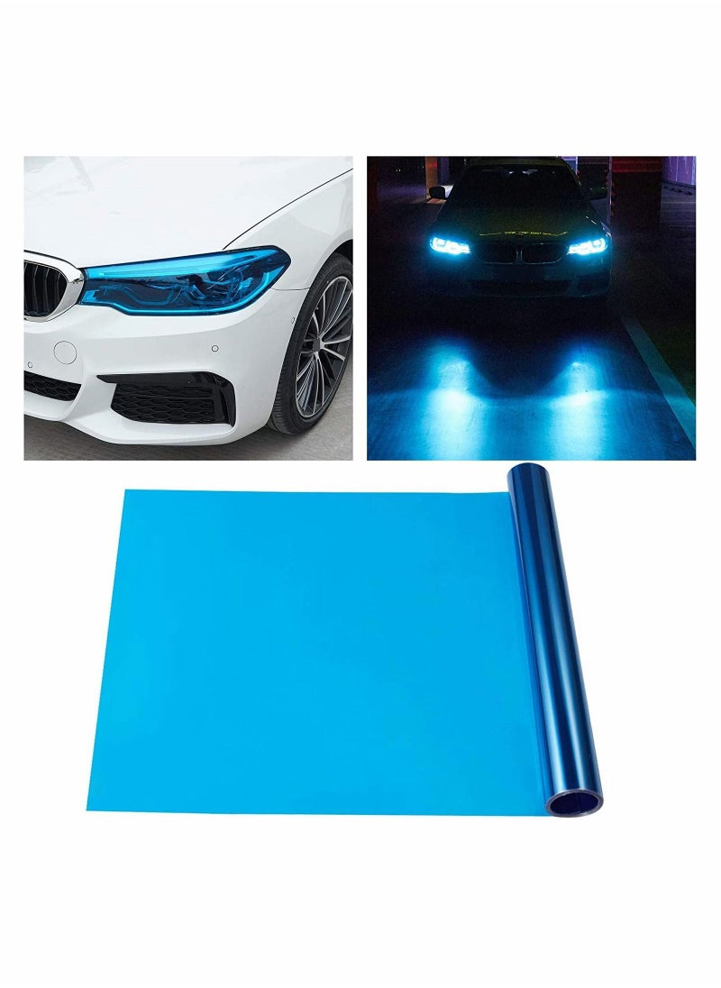 واي آند دي 11.8''x70.8'' Navy Blue Vinyl Film Self Adhesive Auto Car Tint for Headlight Taillight Fog Light  - Image 2