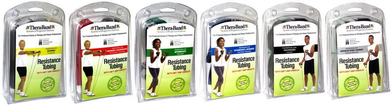 Theraband Professional Resistance Tubing With Soft Grip Handles, yellow - Image 3
