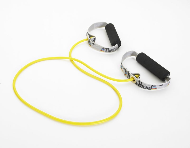 Theraband Professional Resistance Tubing With Soft Grip Handles, yellow - Image 1