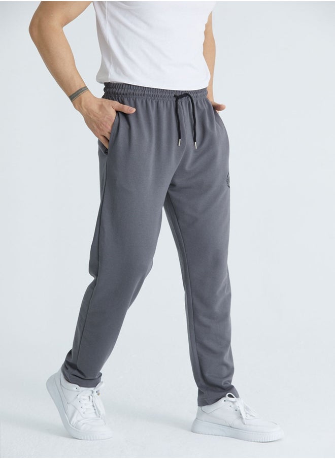 trendyol Smoked Regular Cut New York Embroidered Straight Leg Sweatpants  - Image 2