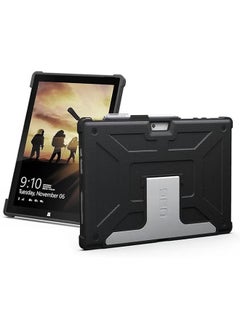 UAG Designed for Microsoft Surface Pro 7 Plus, Pro 7, Pro 6, Pro 5th Gen (2017) (LTE), Pro 4 Feather-Light Rugged [Black] Aluminum Stand Military Drop Tested Case