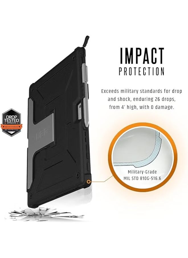 PROMASS - UAG Designed for Microsoft Surface Pro 7 Plus, Pro 7, Pro 6, Pro 5th Gen (2017) (LTE), Pro 4 Feather-Light Rugged [Black] Aluminum Stand Military Drop Tested Case - Image 1