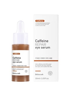 DELEVENTH DEleventh Korean Brand Caffeine Repair Eye Serum 30ml / with Vitamin E, Anti-Oxidation, Fade Fine Lines, Reduce Puffiness and Dark Circles, Firm and Hydrate Delicate Eye Area  - Image 1