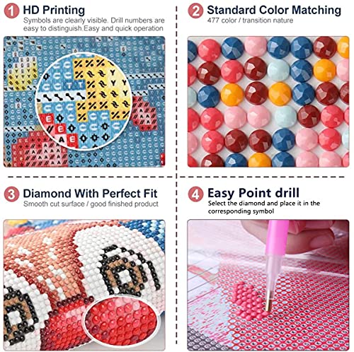 Bysincy DIY Diamond Painting Jack and Sally Halloween 12x16Inch, Full Round Drill Kits Nightmare Before Christmas Cross Stitch Mosaic Art for Adults Relax & Home Wall Decor Festival Gift - Image 4