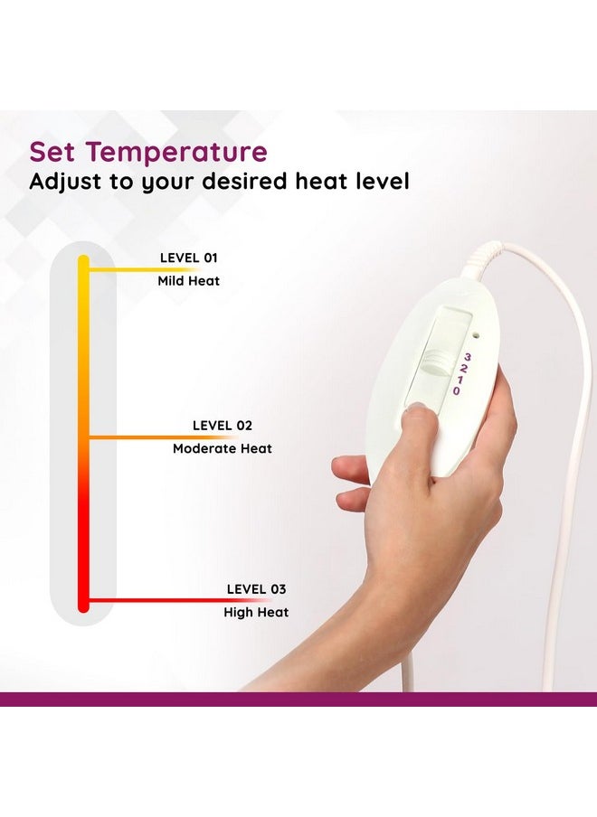 FLAMINGO - Orthopaedic Electric Heating Pad | Heat Belt With Temperature Controller | Pain Relief Heating Belt For Lower Back, Knee, Shoulder, Cramps, And Neck | Heat Pad Back Pain Relief | Regular - Image 1