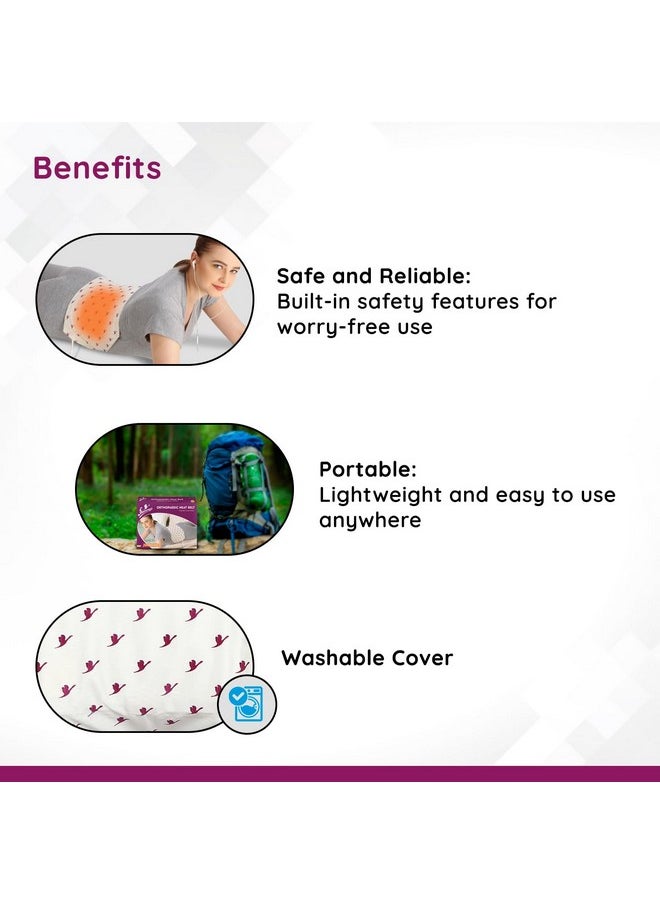 FLAMINGO - Orthopaedic Electric Heating Pad | Heat Belt With Temperature Controller | Pain Relief Heating Belt For Lower Back, Knee, Shoulder, Cramps, And Neck | Heat Pad Back Pain Relief | Regular - Image 1