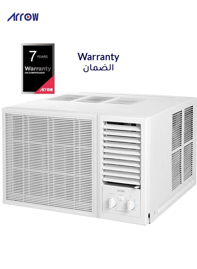 Arrow Window Air Conditioner, Mechanical Controls, 100% Copper, Golden Fin , Back Grill Protection, Motor Speed  1000 RPM, White Color with 7 years compressor warranty |RO-18WCHC - Image 2