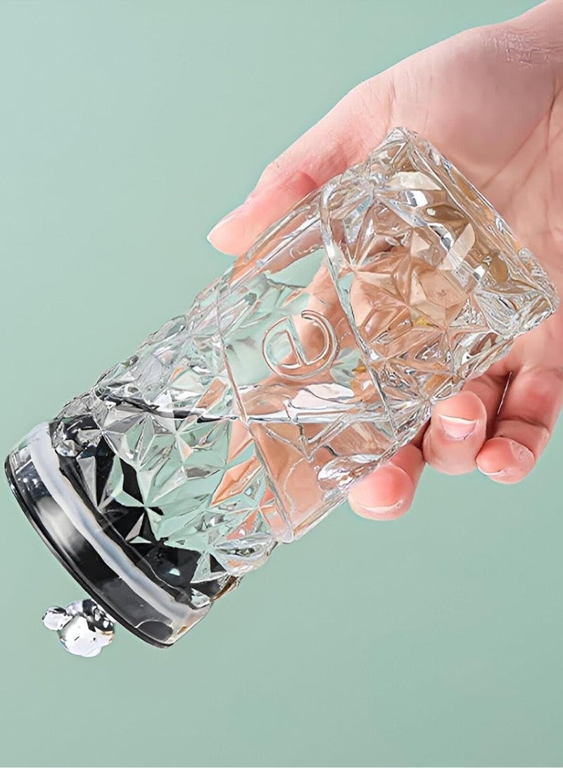 Stylish Drinking Glass Cup with Straw for Milk, Juice, Water - Creative Multifunctional High Quality Bottle Suitable for Home, Office, Travel Needs (Transparent)  - Image 2