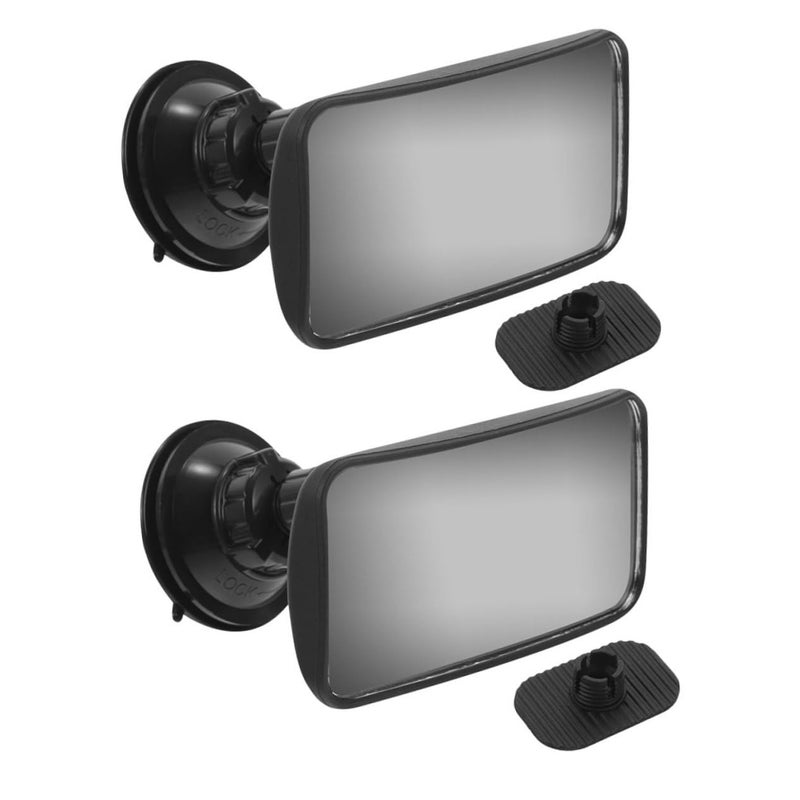 2Pcs Shatterproof Suction Cup Safety Mirror For Baby Car Seat Windshield - Image 2