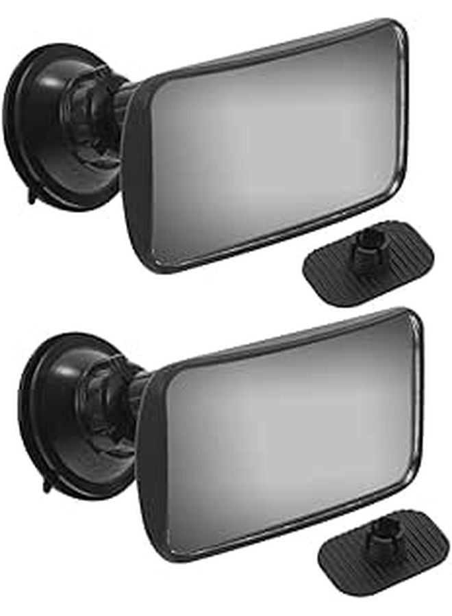 2Pcs Shatterproof Suction Cup Safety Mirror For Baby Car Seat Windshield - Image 1