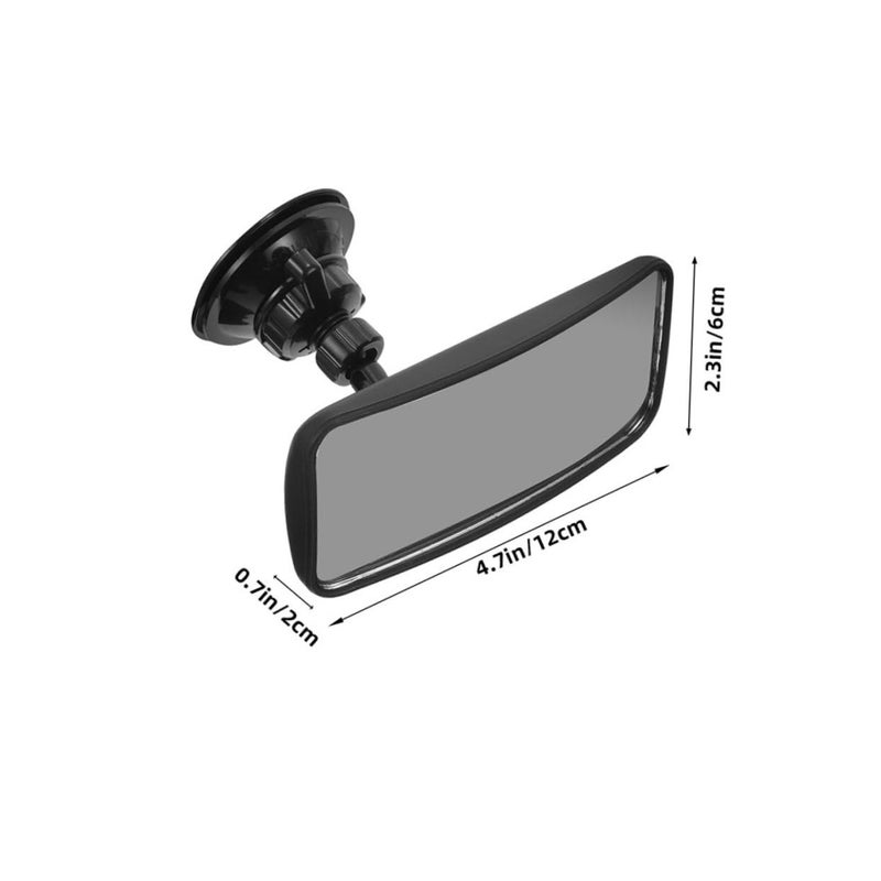 2Pcs Shatterproof Suction Cup Safety Mirror For Baby Car Seat Windshield - Image 3