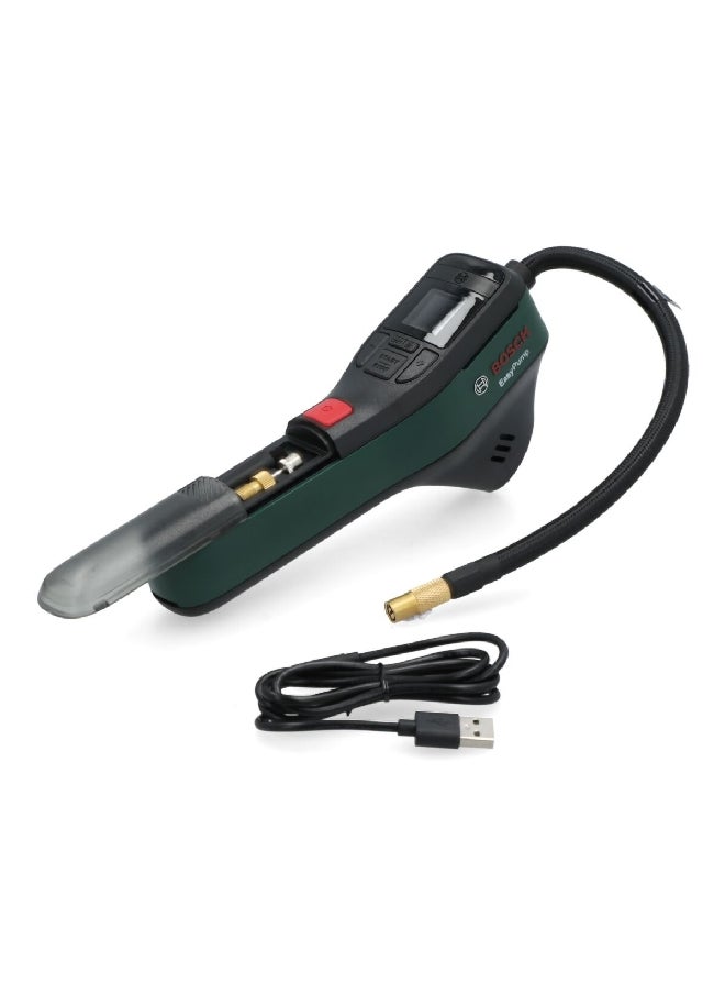 BOSCH EasyPump 3.6V Autostop Cordless Compressed Air Pump 8.7 x 12.3 x 26.5 cm Green and Black JE0 603 947 036  - Image 4