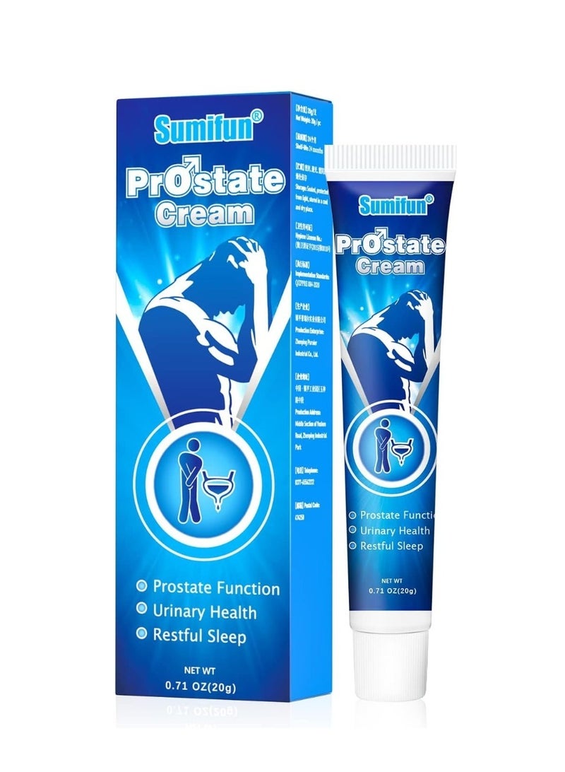 Sumifun Prostate Cream Prostate Treatment Prostate Herbal Medicine Improve Frequent Urination and Promote Sleep Improve Overall Prostate Health Prostate Health Cream Men Prostate Enhance Ointment 20g  - Image 1