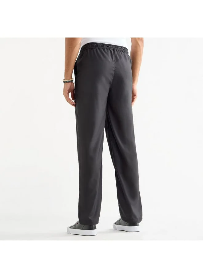 FAV Dragon Print Regular Fit Pants with Flexi Waist and Pockets