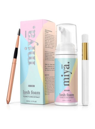 Eyelash Extension Cleanser + Rose Gold Mascara Wand & Brush | Eyelid Cleanser | Lash Bath | Paraben & Sulfate Free Makeup Remover Lash Cleanser for Extensions | Salon & Home | Miya Lash Shampoo 50ml - pzsku/Z830CFD13DBBFE5838136Z/45/1743374330/9ec66d85-3ffb-4f14-852c-da36624ec6e4