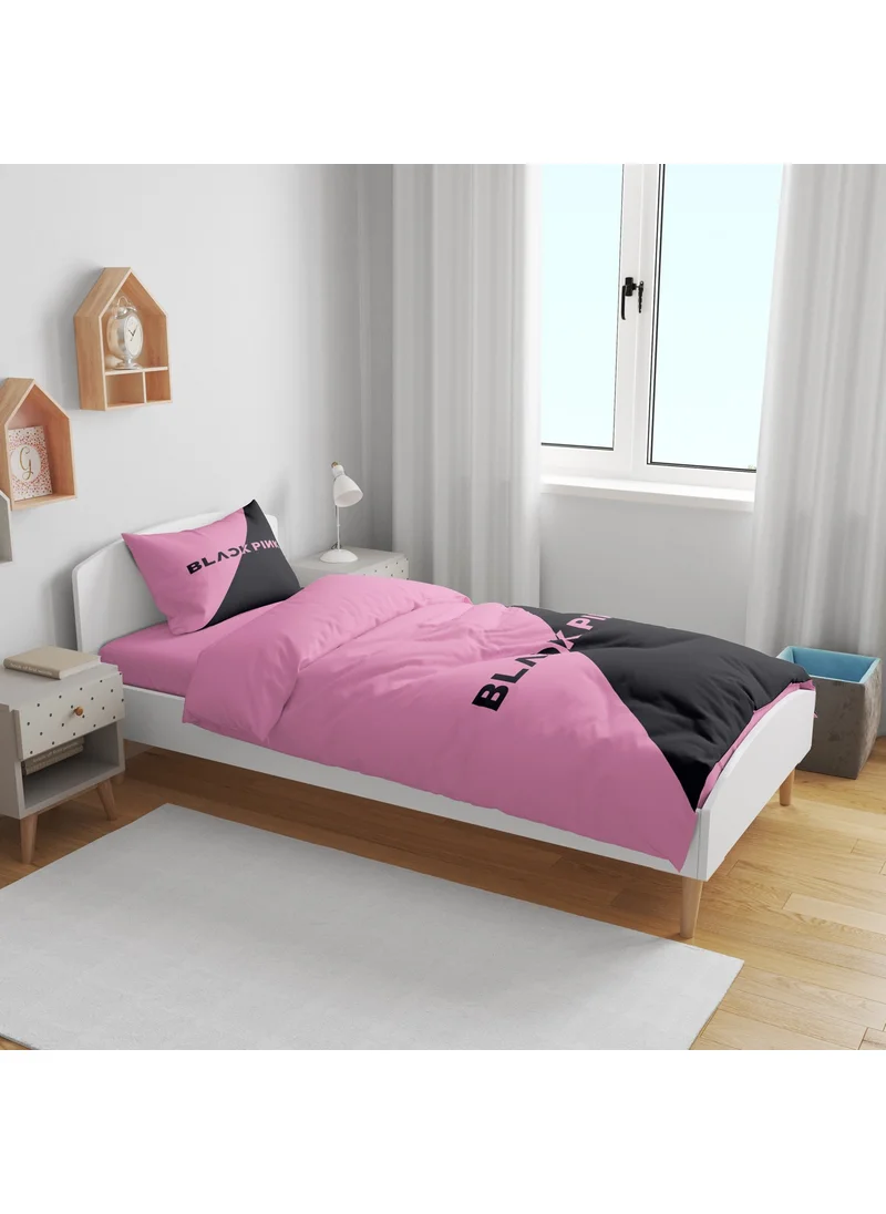 Eray Home Erays Home Erayshome Black Pink 3D Printed Single Bed Sheetless Duvet Cover Set