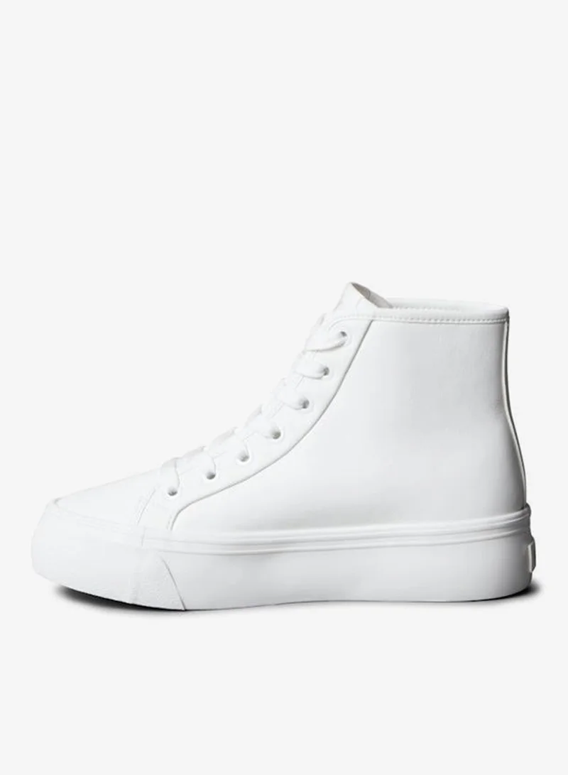 Calvin Klein Jeans Leather High-Top Platform Trainers