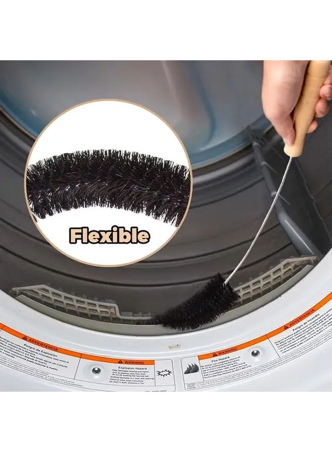 1pc Heavy Duty Stainless Steel Manual Lint Brush Kit For Washing Machine Dryer Vent Drain Cleaning - Image 2